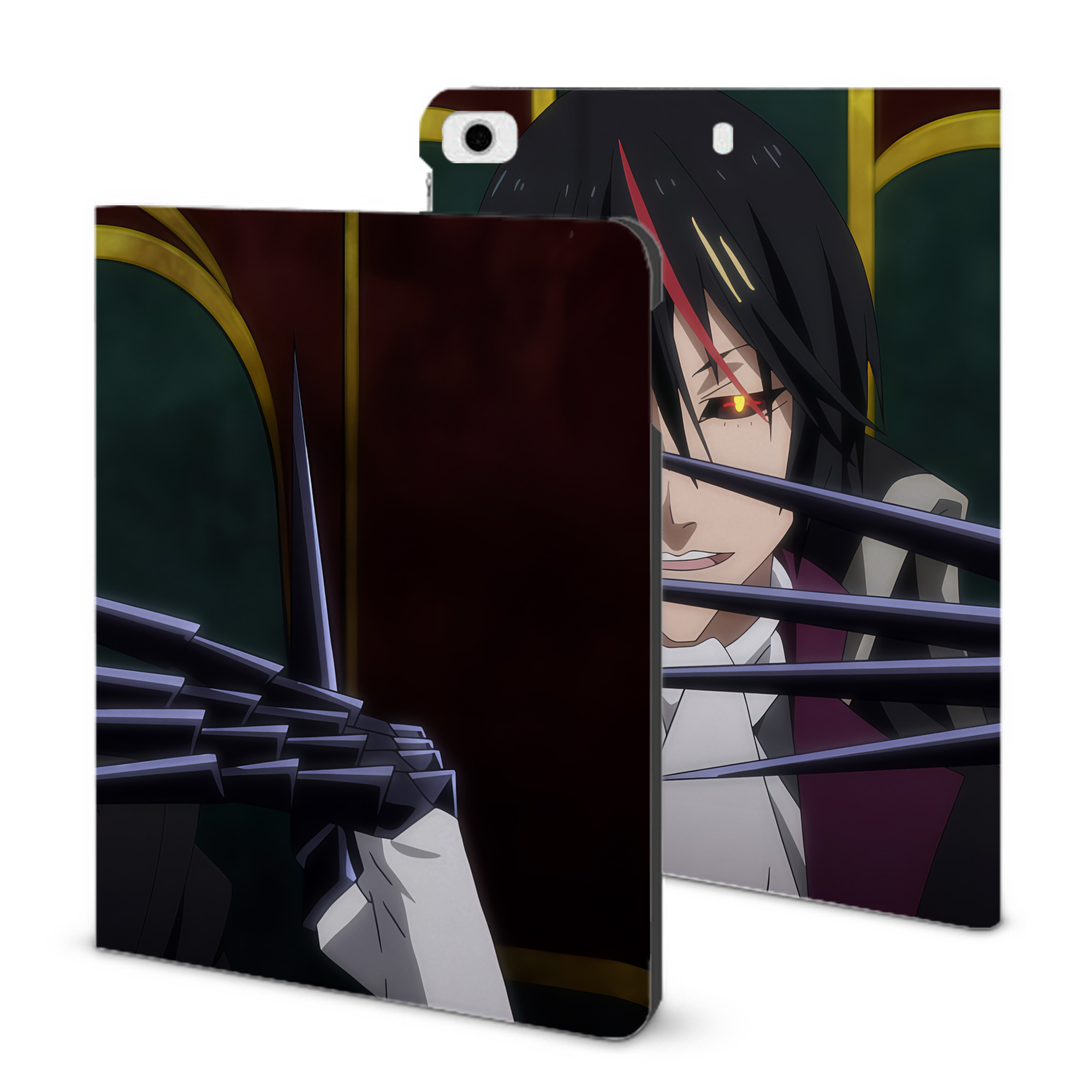 （画像用） 転スラ Regarding Reincarnated to Slime IPad ケース ブック型 PUレザー TPU 耐衝撃 軽量 薄型 ペン収納なし 全面保護 IPad 各モデル対応